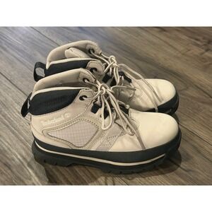 Timberland Field Boot Boys Size 13 Cream Off White Leather Mid Hiker A663K